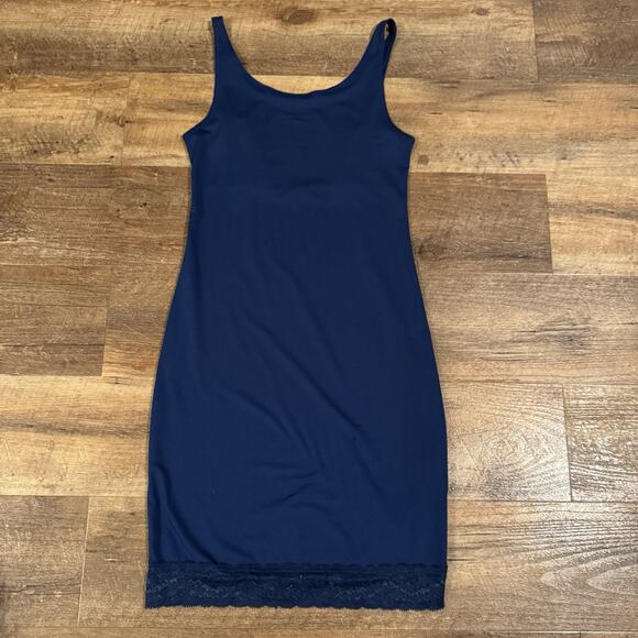 MiracleSuit Slip Dress Shapewear Blue Size S Slimming Smoothing Lace Trim - Picture 2 of 7